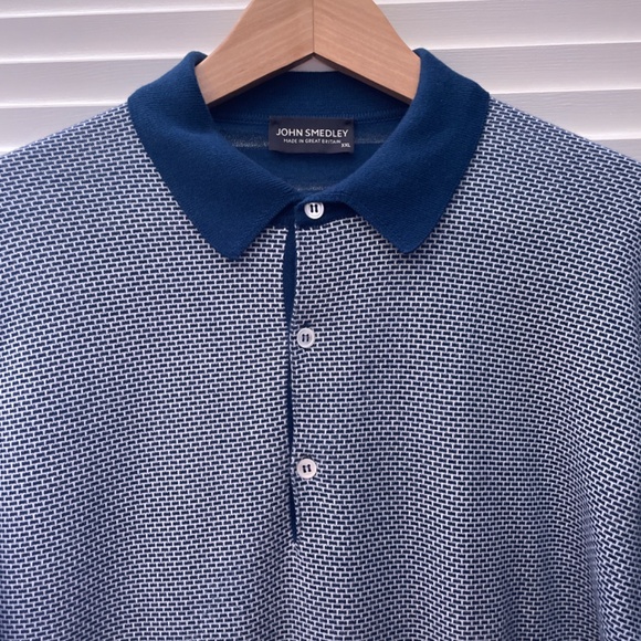 John Smedley Sea Island Cotton Polo Shirt - Picture 2 of 5